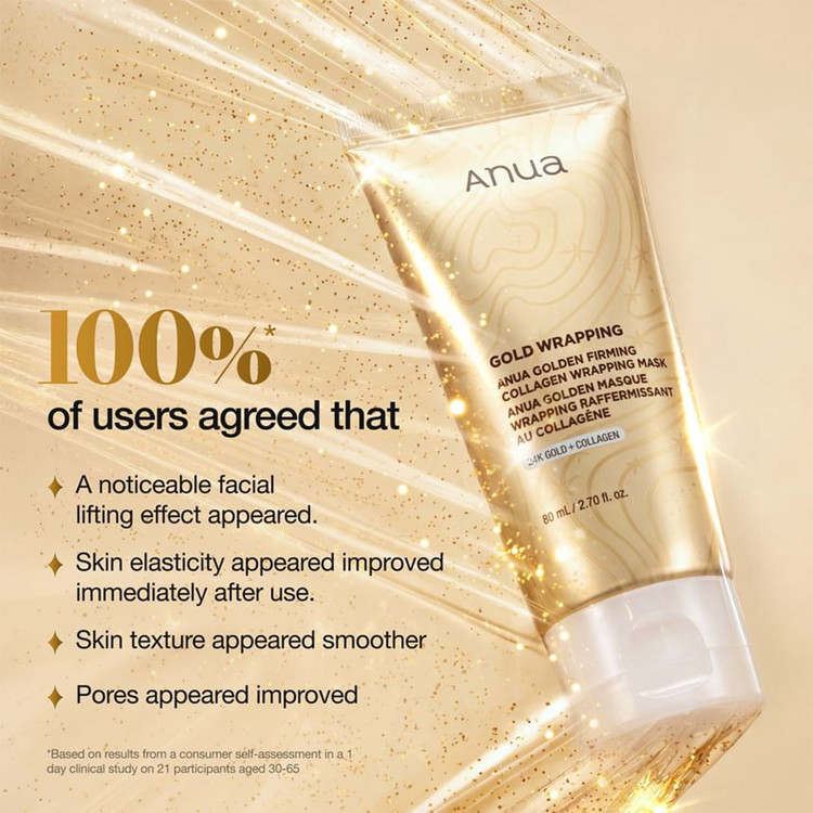 ماسک آنوا Gold Wrapping - استفاده روی صورت